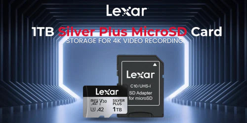 Lexar 1TB Silver Plus microSD Card: Storage for 4K Video Recording