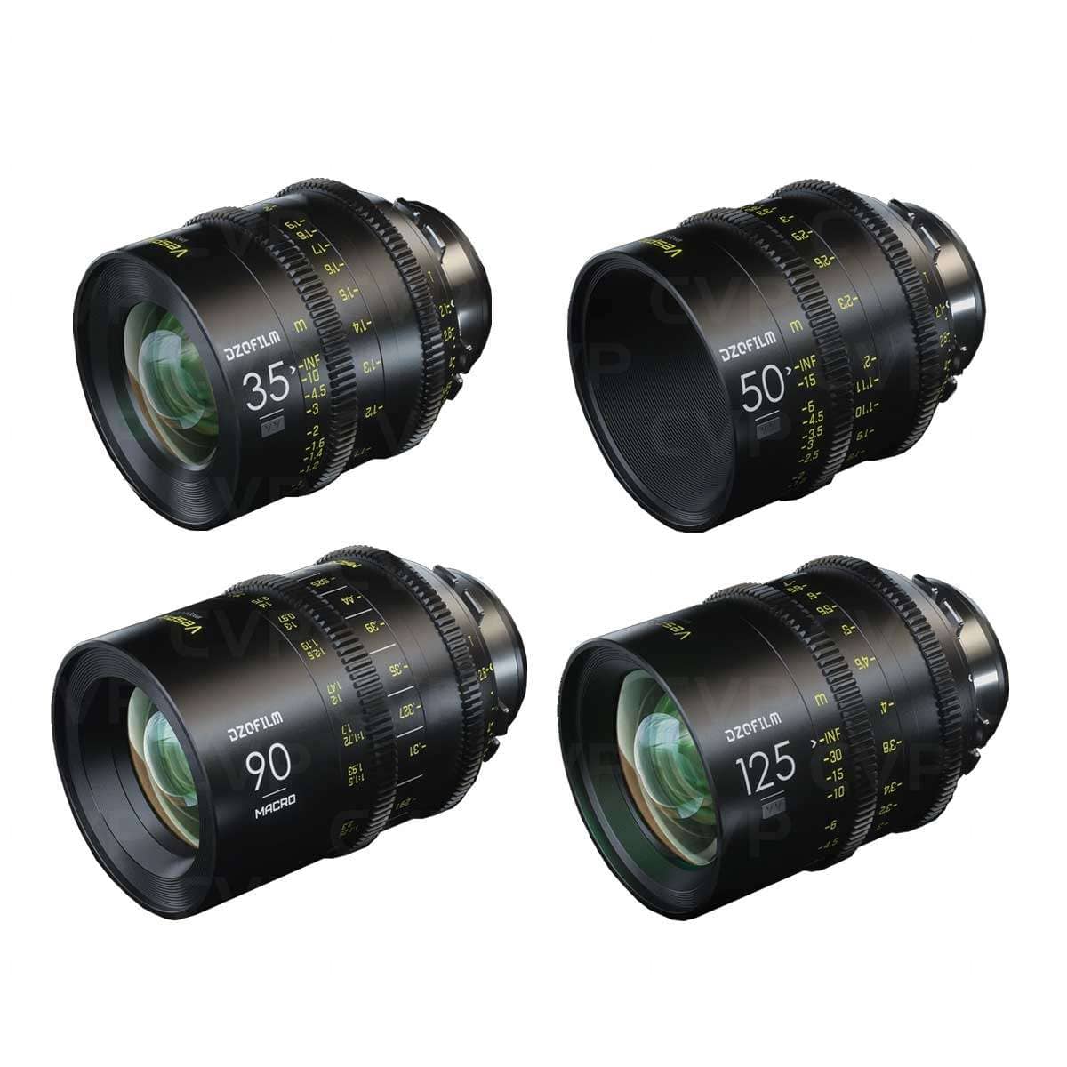 DZOFilm VESPID 35/50/90/125mm 4-Lens Kit (PL and EF Mounts)