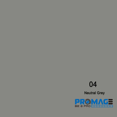 Promage NEUTRAL GREY PM-PB04 Seamless Background Paper 2.72m x 10m