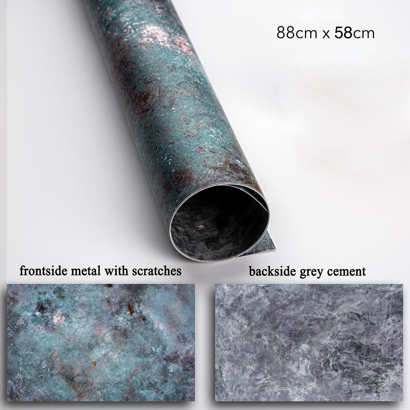 PROMAGE DOUBLE-SIDED PAPER BG BLUE METAL TEXTURE/ GREEN OCEAN PM-DB04