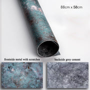PROMAGE DOUBLE-SIDED PAPER BG BLUE METAL TEXTURE/ GREEN OCEAN PM-DB04