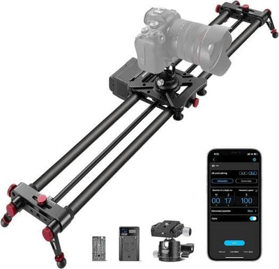 NEEWER ER1 120CM Carbon Fiber Motorized Camera Slider with App Control and Remote