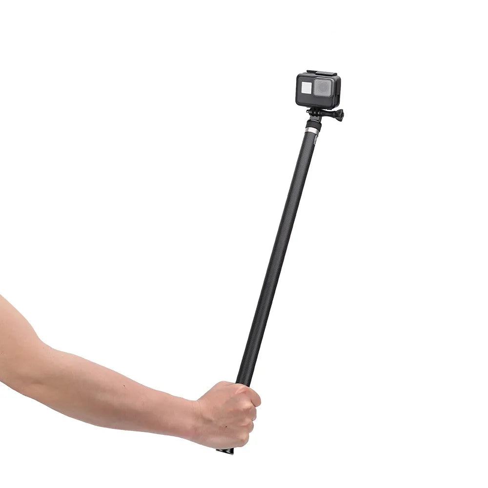TELESIN 2.7M Long Carbon Fiber Handheld Selfie Stick Extendable Pole Monopod
