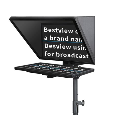Desview T22 Professional Teleprompter Set with 21.5'' Reversing Monitor for Broadcast Recording