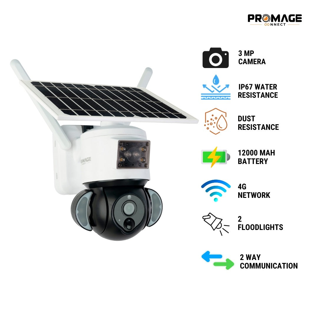 PROMAGE SOLAR POWERED PTZ CAMERA PC-S303-4GFA-W