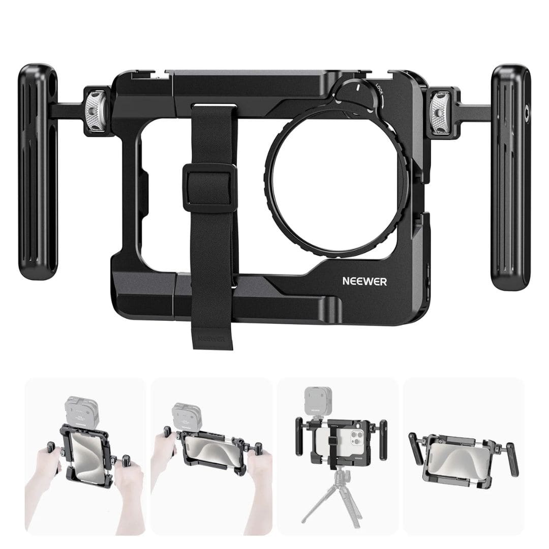 Neewer PA017 Handheld Smartphone Cage with 67mm Filter Adapter