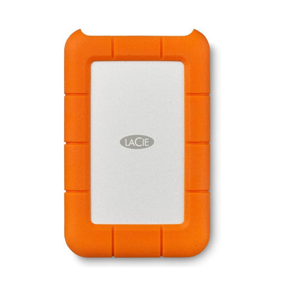 Lacie Rugged USB-C, 2TB, Portable External Hard Drive, Drop, Shock, Dust, Rain Resistant