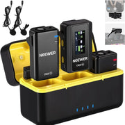 NEEWER CM28 Wireless Lavalier Lapel Microphone with Charging Case