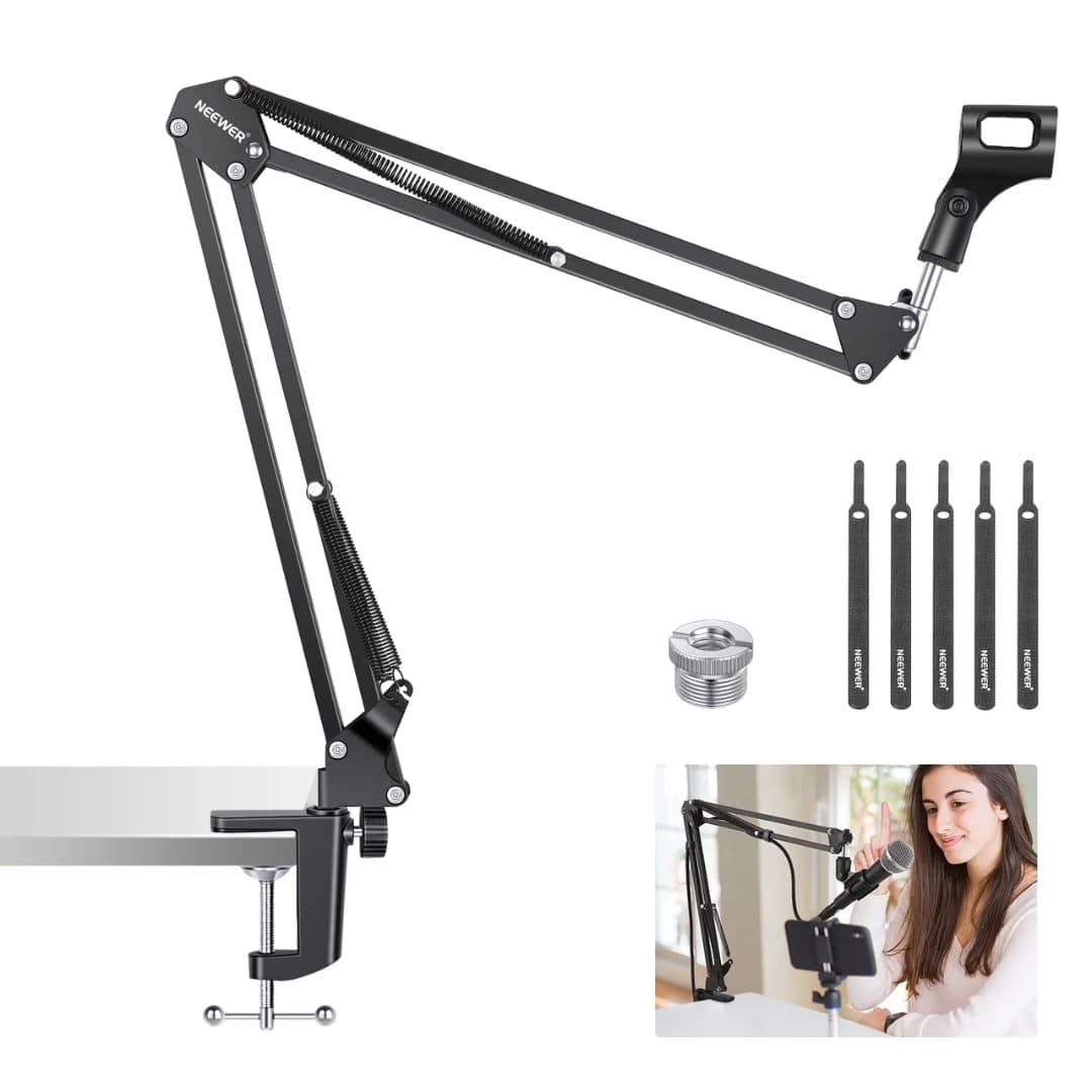 NEEWER NW-35 Suspension Boom Scissor Mic Arm Stand Black