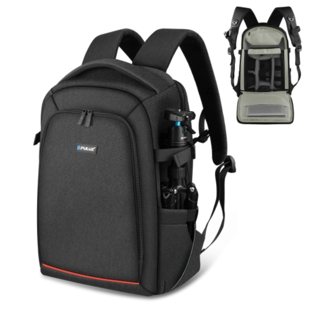 Puluz Outdoor Portable Waterproof Scratch-Proof Dual Shoulders Backpack Handheld PTZ Stabilizer Camera Bag with Rain Cover for Digital Camera, DJI Ronin-SC / Ronin-S (Black) PU5015B