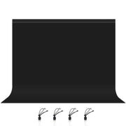 Puluz 3m x 2m Photography Background Thickness Photo Studio Background Cloth Backdrop (Black) PU5214B