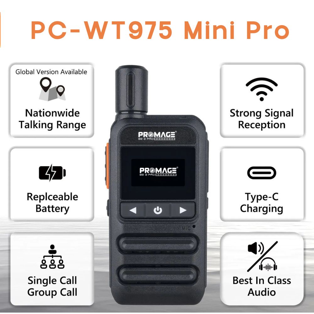 PROMAGE CONNECT PC-WT975 Mini Pro Walkie Talkie