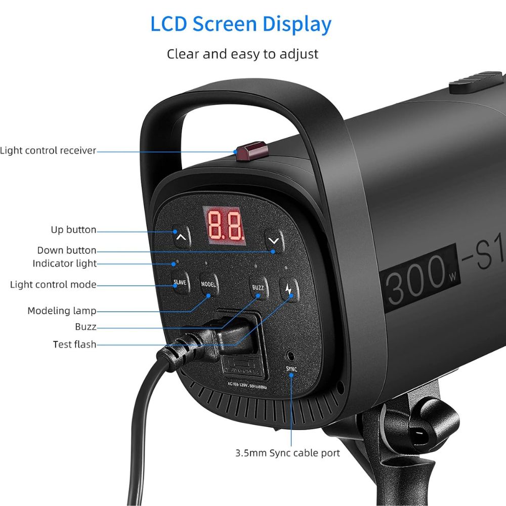 Neewer 600W Flash Strobe Lighting Kit Photo Studio