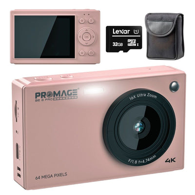 Promage 4K Dual Screen Digital Camera (PC130) - Pink
