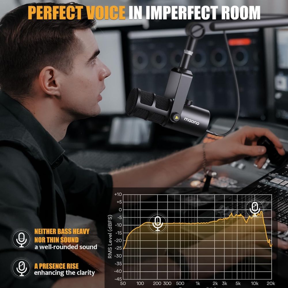Maono PD400X USB/XLR Podcast Dynamic Microphone