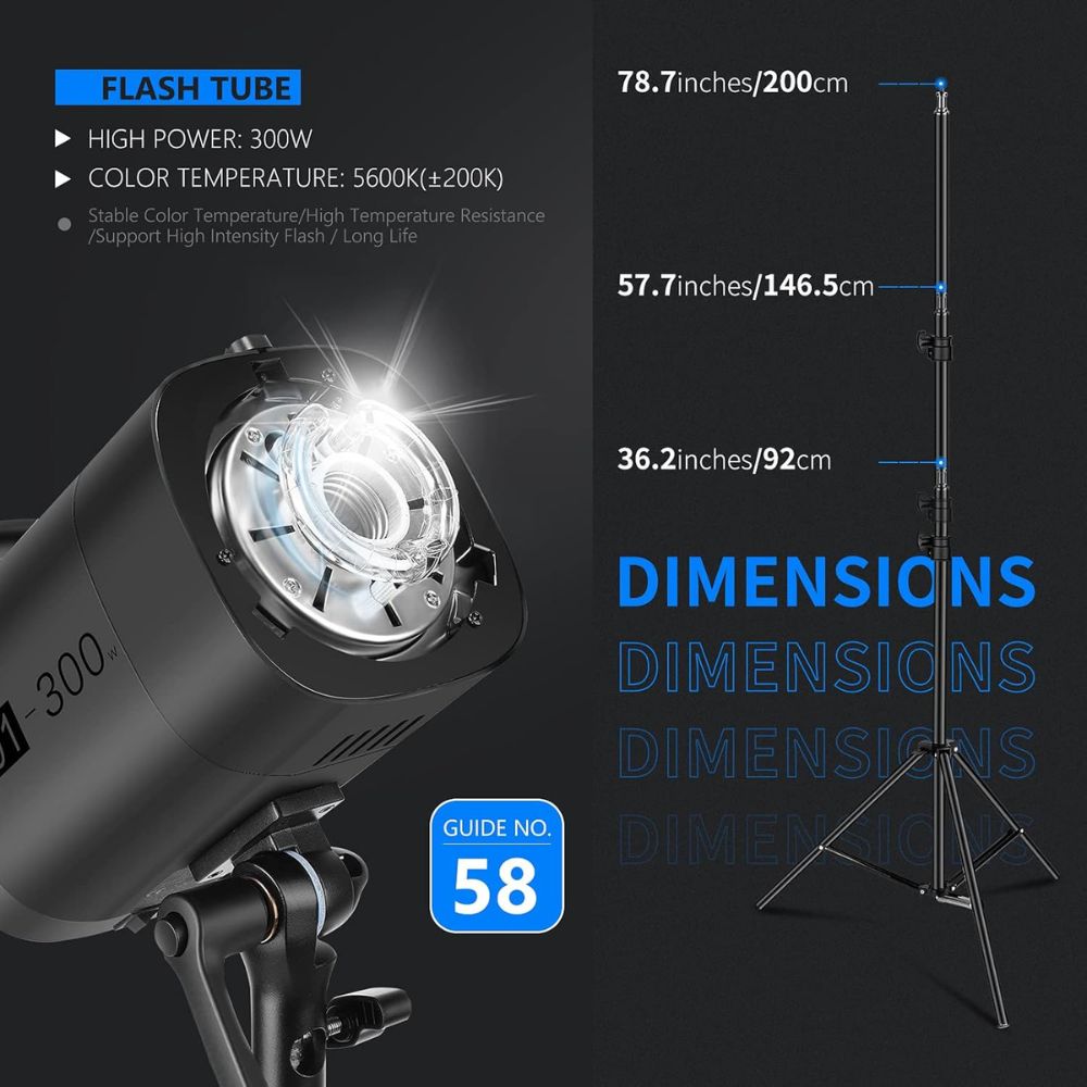 Neewer 600W Flash Strobe Lighting Kit Photo Studio