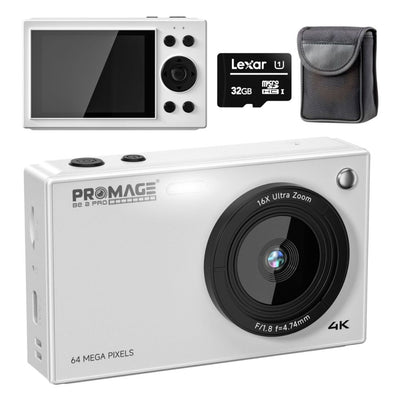 Promage 4K Dual Screen Digital Camera (PC130) - White