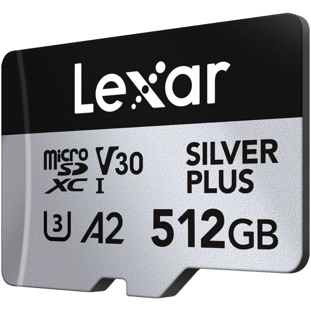 Lexar 512GB Professional Silver Plus microSDXC Memory Card w/SD Adapter