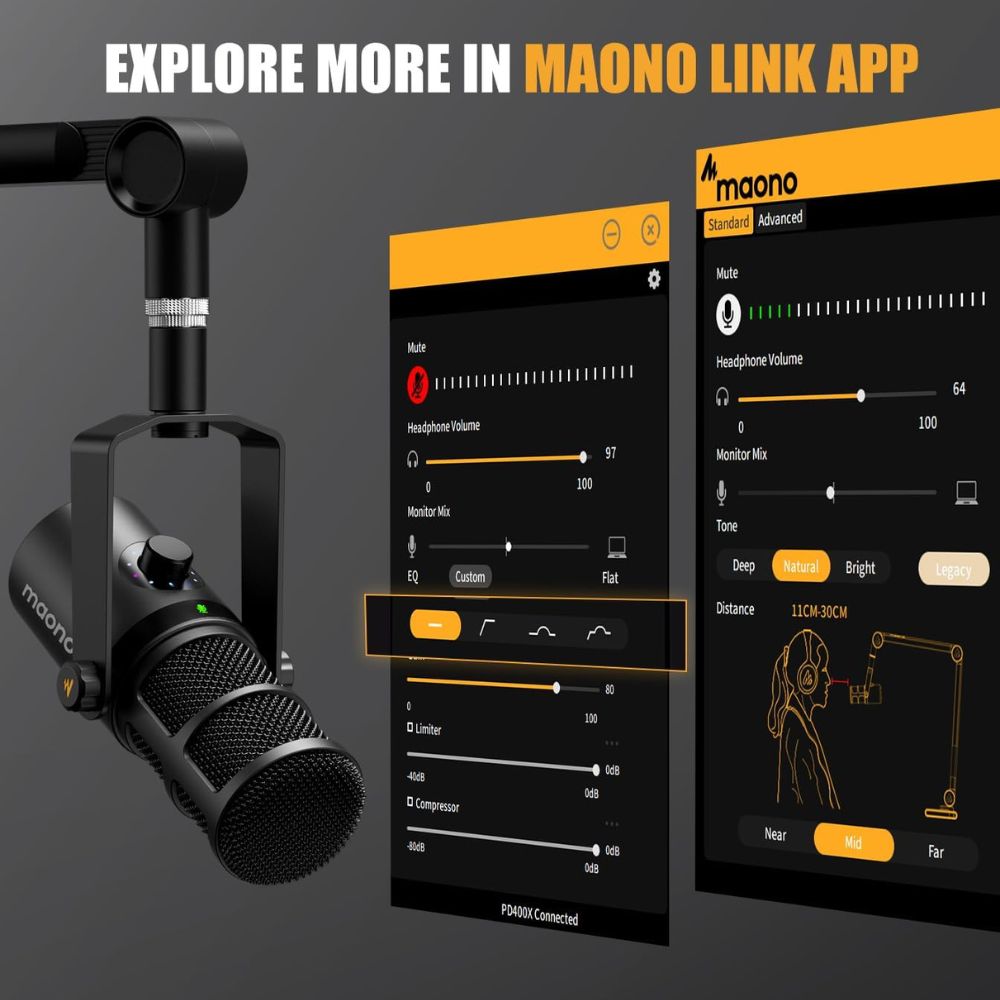 Maono PD400X USB/XLR Podcast Dynamic Microphone