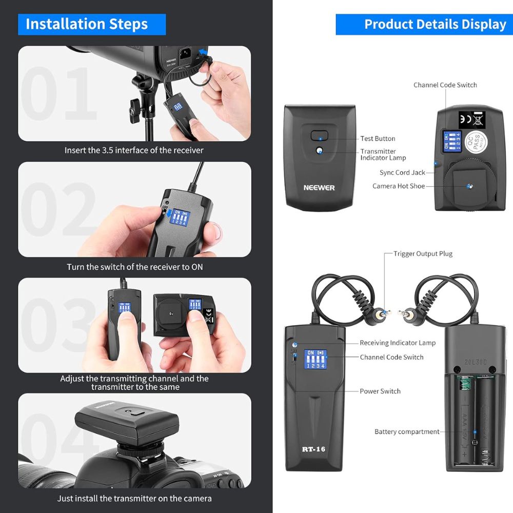 Neewer 600W Flash Strobe Lighting Kit Photo Studio