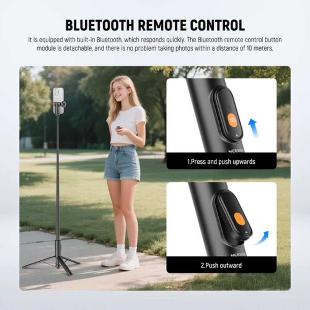 Neewer Basics Quick Release Selfie Stick (Black)