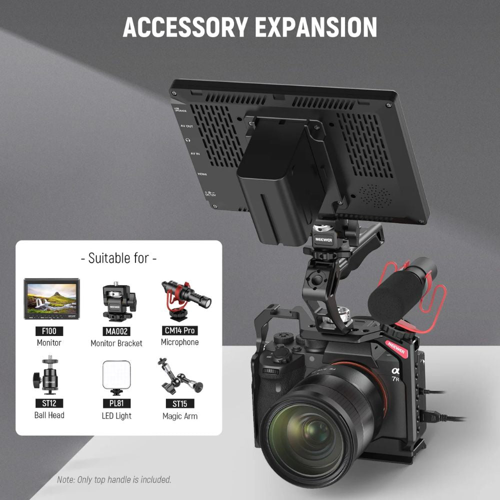 NEEWER CA007 Camera Top Handle with 3/8" ARRI Locating Pins