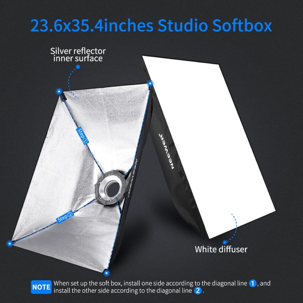 Neewer 600W Flash Strobe Lighting Kit Photo Studio