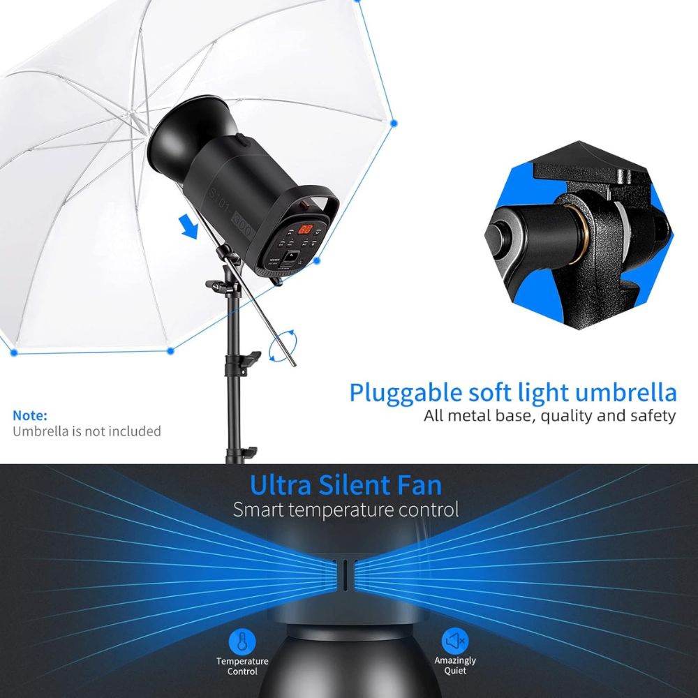 Neewer 600W Flash Strobe Lighting Kit Photo Studio