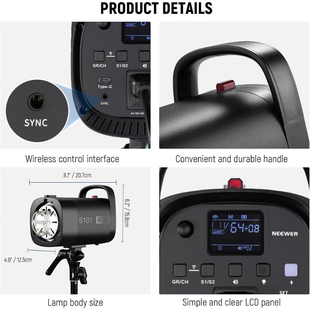 Neewer 800Ws Studio Monolight Flash Light Kit