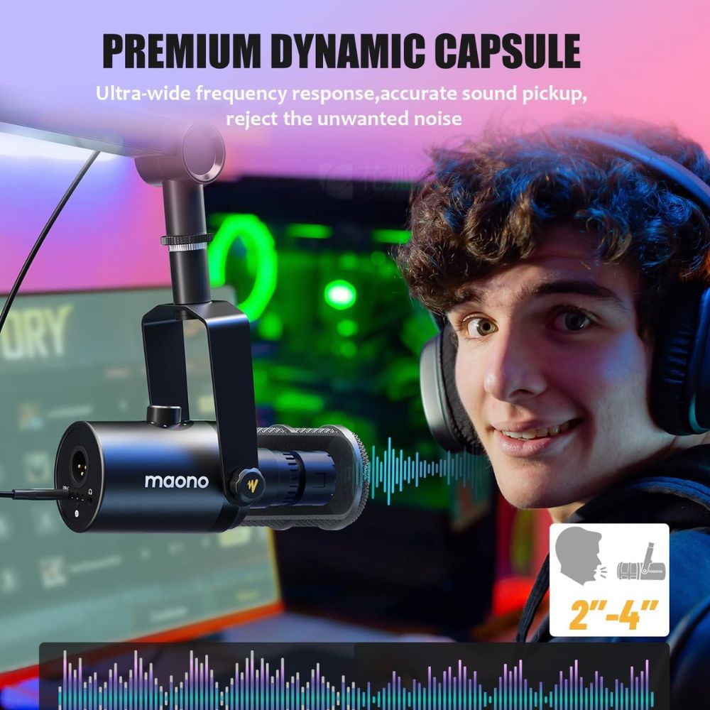 Maono PD400X USB/XLR Podcast Dynamic Microphone