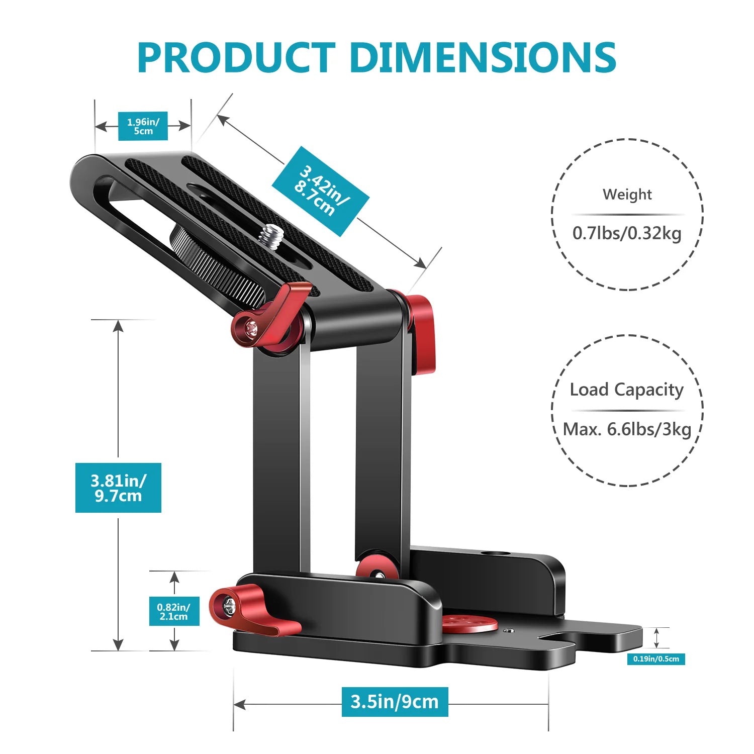 NEEWER Z Flex Tilt Ball Head with quick shoe QR Plate Bracket Aluminum Alloy for Canon Nikon Sony Camcorder