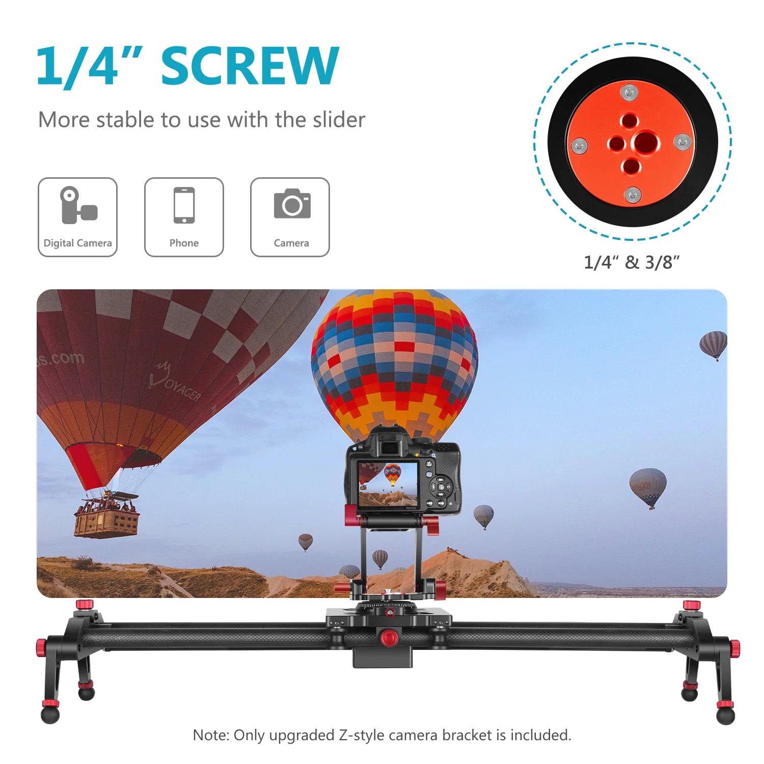 NEEWER Z Flex Tilt Ball Head with quick shoe QR Plate Bracket Aluminum Alloy for Canon Nikon Sony Camcorder
