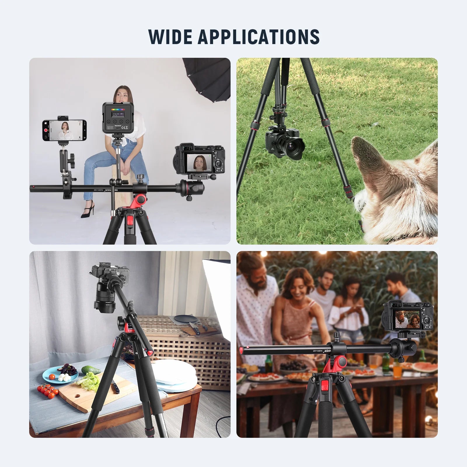 NEEWER 79'' Aluminum Alloy Camera Monopod Tripod N284L+G0