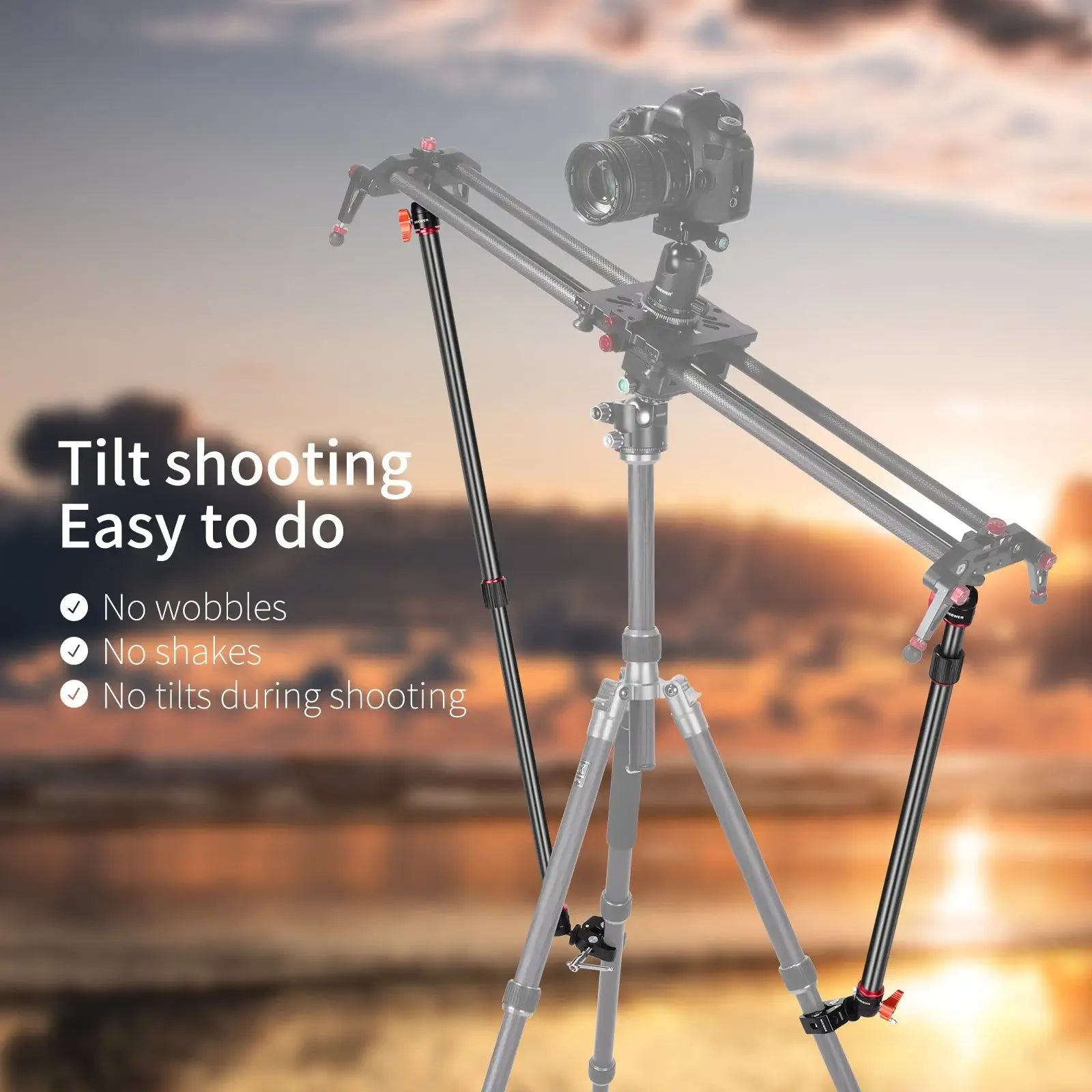 NEEWER 2-Pack Aluminum Alloy Camera Slider Support Arm