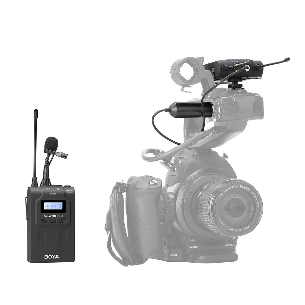 BOYA BY-WM8 Pro-K1 UHF Dual-Channel Wireless Lavalier System