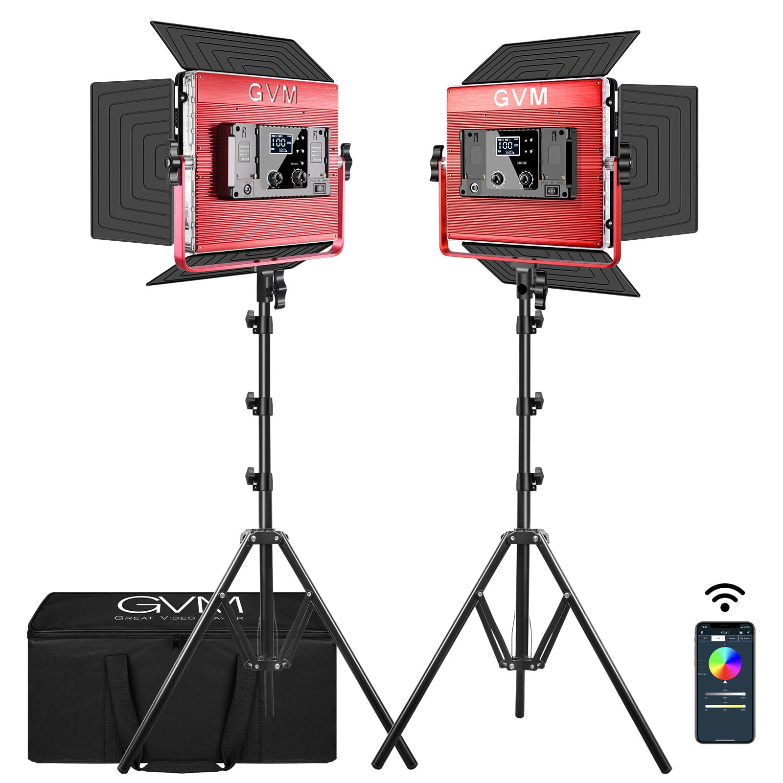 GVM 1200D RGB LED Light Panel (2-Light Kit)