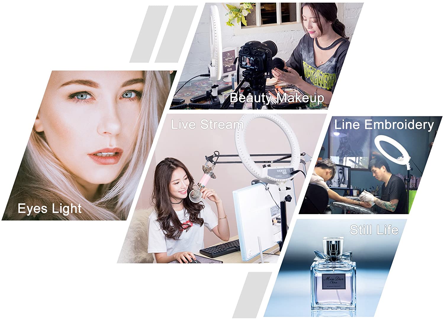 NanGuang Venus V24C 14"" Dimmable Adjustable Bicolor LED Ring Light
