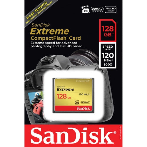 SanDisk 128GB Extreme CompactFlash Memory Card
