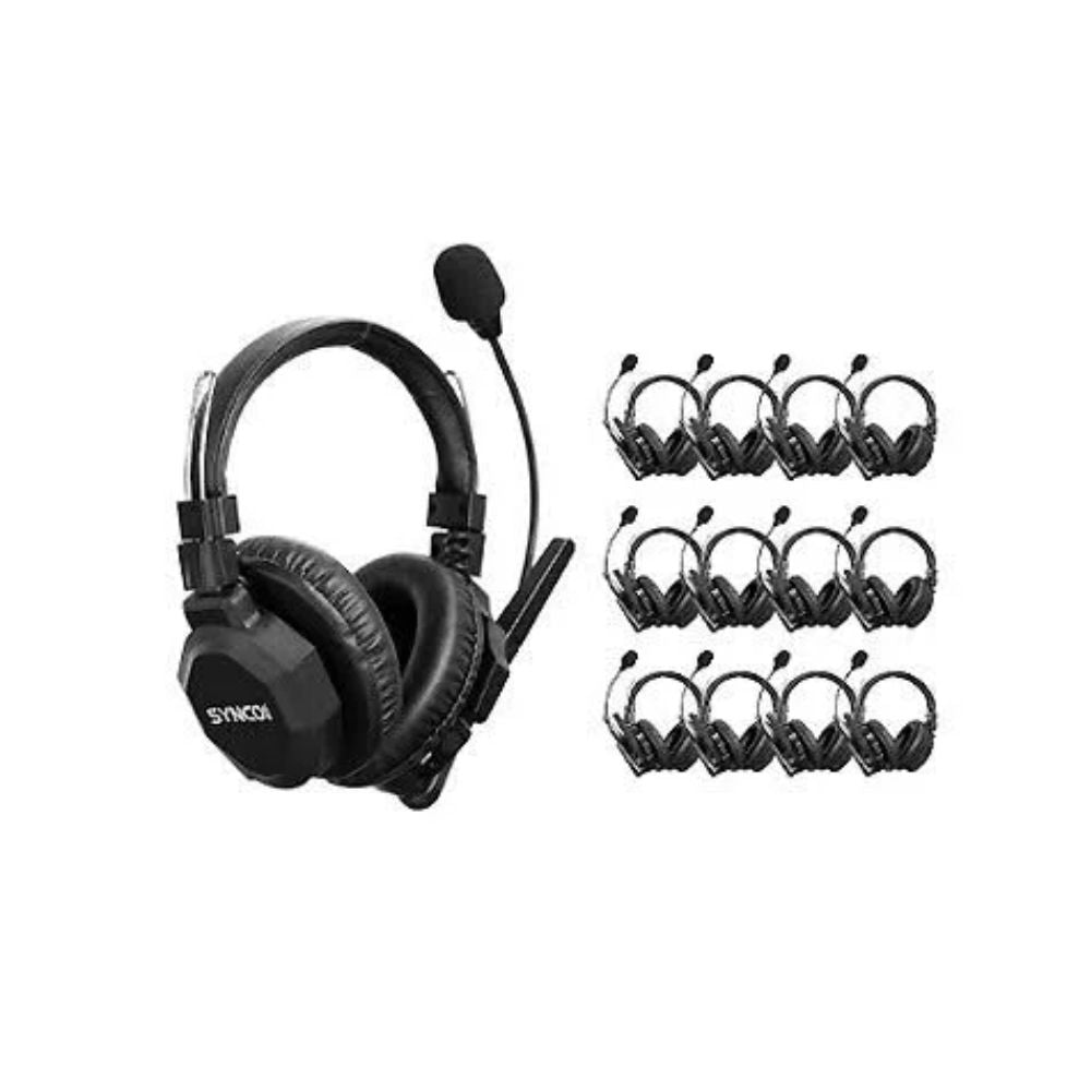 SYNCO Xtalk XMax13 Wireless Intercom System w/ 13 Dual-Ear Headsets