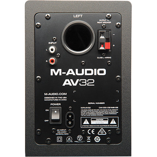 M-Audio AV32 Compact Desktop Speakers for Professional Media Creation (Pair)