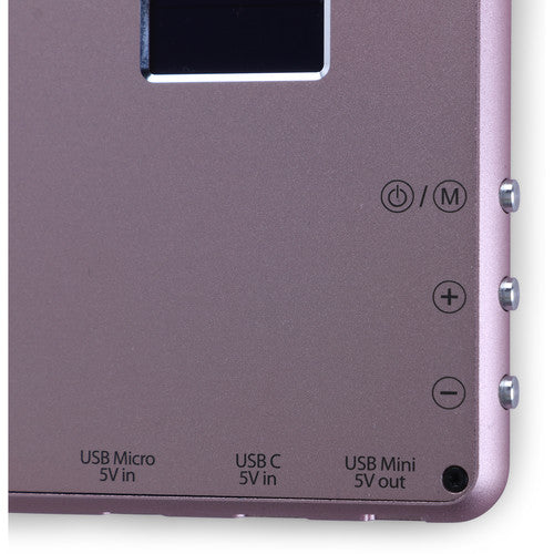 Phottix M180 Bicolor LED Panel and Power Bank (Rose Gold)