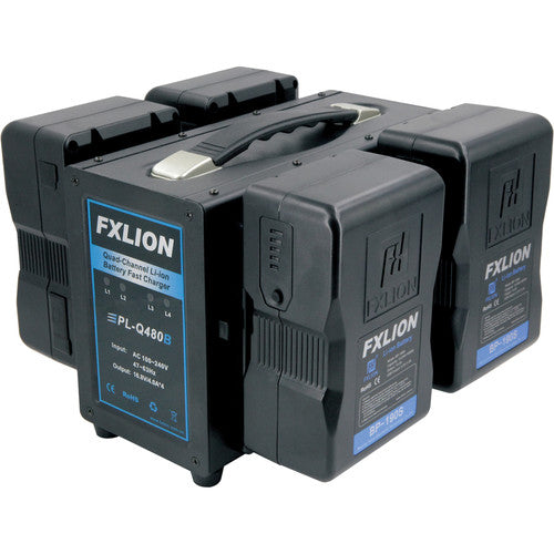 Fxlion PL-Q480A Quad-Channel Gold-Mount Fast Battery Charger