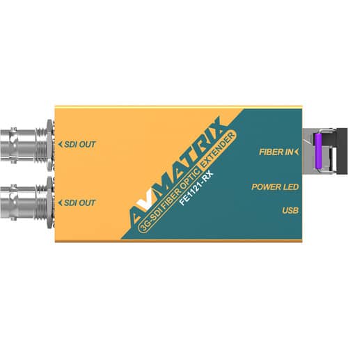 AVMATRIX 3G-SDI Fiber Optic Extender Transmitter and Receiver Set