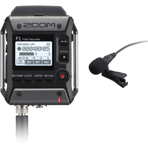 Zoom F1-LP Portable Field Recorder with Lavalier Microphone Kit