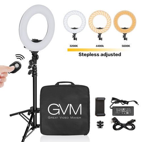 GVM HD-14S Bi-Color LED Ring Light (14"")