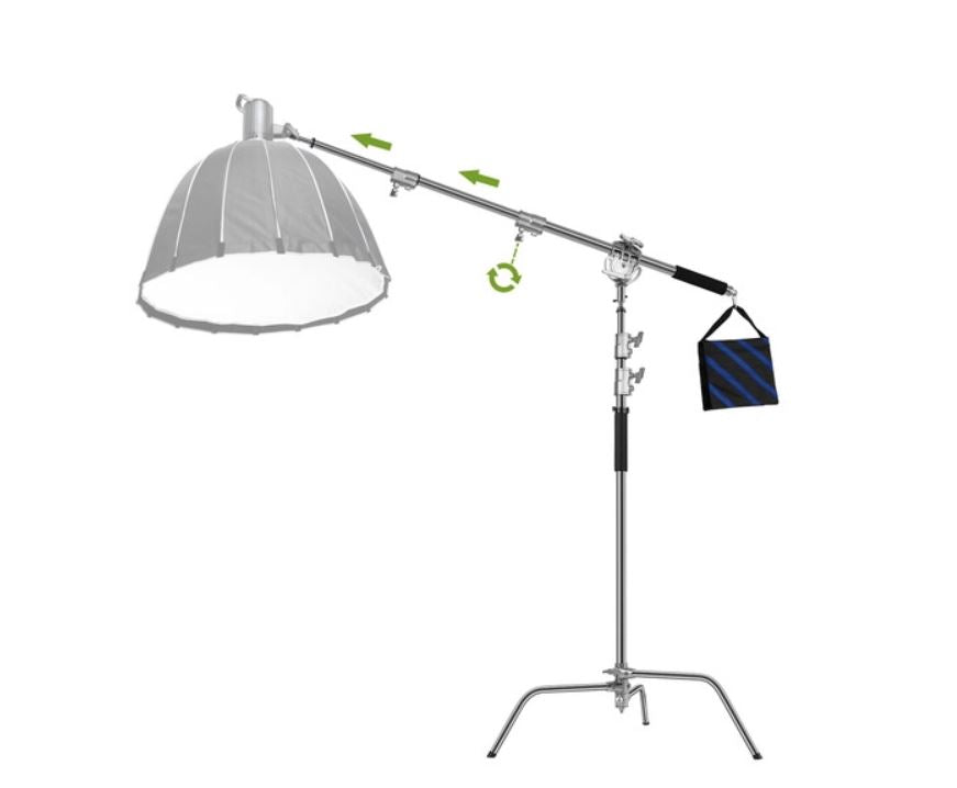 GVM C360 Turtle Base C-Stand and Cross Arm Boom Kit (10.5')