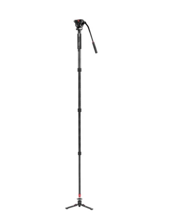 GVM Carbon Fiber 4-Section Monopod with Video Fluid Head