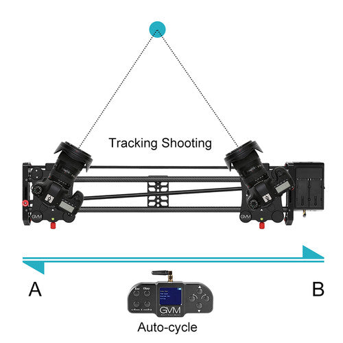 GVM GT-80WD Wireless Carbon Fiber Motorized Camera Slider (31"") with Bluetooth Remote