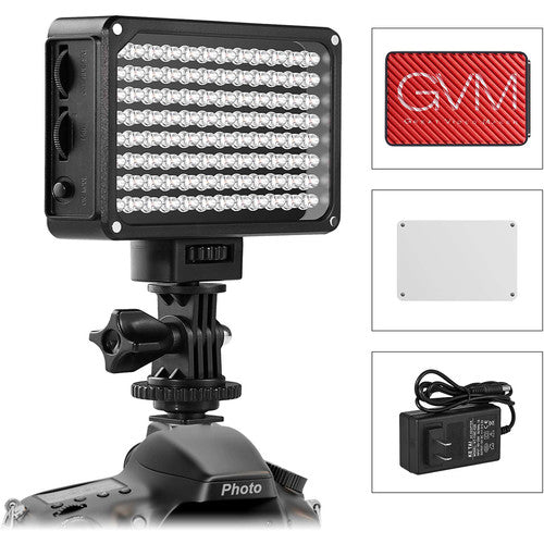 GVM 5S Professional Video Variable On-Camera Video Light LED Panel Kit