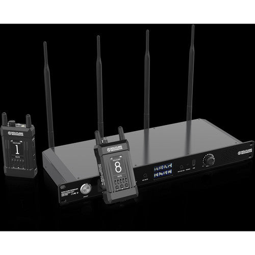 Hollyland Syscom 1000T-8B Full-Duplex Intercom System with Eight Beltpacks and Headsets